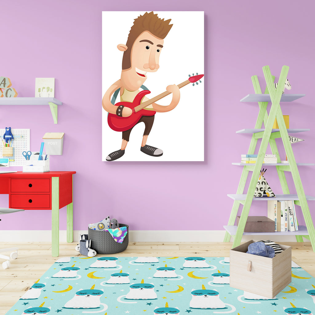 Guitarist Canvas Painting Synthetic Frame-Paintings MDF Framing-AFF_FR-IC 5000868 IC 5000868, Animated Cartoons, Caricature, Cartoons, Illustrations, Music, Music and Dance, Music and Musical Instruments, Musical Instruments, Metallic, guitarist, canvas, painting, synthetic, frame, acoustic, artist, bass, cartoon, chord, concert, cool, electric, fun, grunge, guitar, heavy, illustration, instrument, isolated, jazz, leather, makeup, men, metal, musical, musician, performance, performer, play, player, punk, ro