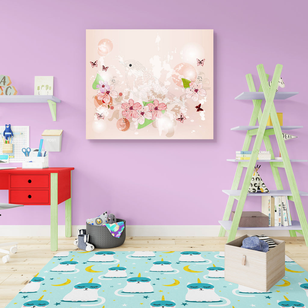 Spring Scene Canvas Painting Synthetic Frame-Paintings MDF Framing-AFF_FR-IC 5000881 IC 5000881, Ancient, Art and Paintings, Birds, Botanical, Digital, Digital Art, Floral, Flowers, Graphic, Hand Drawn, Historical, Illustrations, Landscapes, Medieval, Nature, Patterns, Retro, Scenic, Signs, Signs and Symbols, Vintage, Watercolour, Wedding, spring, scene, canvas, painting, synthetic, frame, hand, drawn, flower, butterflies, butterfly, apple, art, artistic, artwork, bird, blooming, blossom, branch, cherry, bl