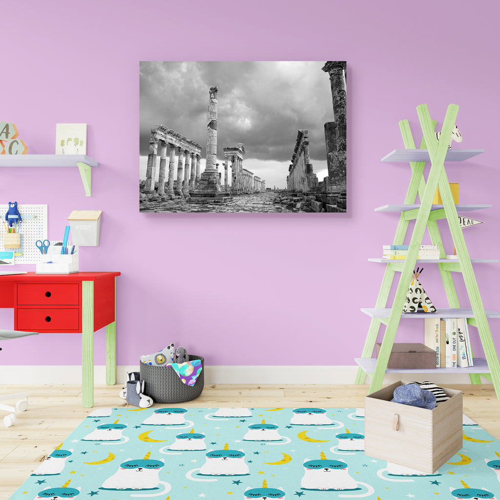 Apamea Town Of Syria During Antique Times Canvas Painting Synthetic Frame-Paintings MDF Framing-AFF_FR-IC 5000887 IC 5000887, Allah, Ancient, Arabic, Architecture, Art and Paintings, Black and White, Cities, City Views, Culture, Ethnic, God Ram, Greek, Hinduism, Historical, Islam, Landmarks, Landscapes, Marble, Marble and Stone, Medieval, Panorama, Places, Religion, Religious, Scenic, Signs, Signs and Symbols, Skylines, Spiritual, Symbols, Traditional, Tribal, Vintage, White, World Culture, apamea, town, of