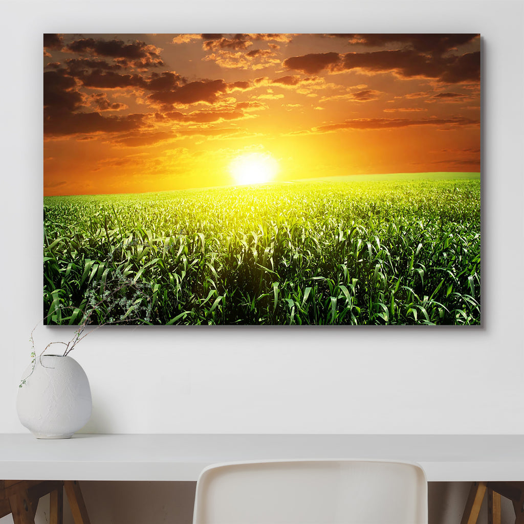 Bright Sunset Canvas Painting Synthetic Frame-Paintings MDF Framing-AFF_FR-IC 5000899 IC 5000899, Culture, Ethnic, Landscapes, Mountains, Nature, Rural, Scenic, Seasons, Sunrises, Sunsets, Traditional, Tribal, Urban, World Culture, bright, sunset, canvas, painting, synthetic, frame, agricultural, agriculture, beauty, brightly, cloud, cloudscape, color, dark, day, dusk, environment, evening, farm, field, freedom, grass, grassland, green, growth, herb, hill, horizon, idyllic, land, landscape, lawn, light, mea