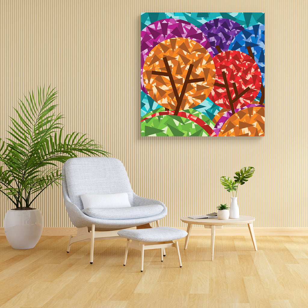 Colorful Tree Canvas Painting Synthetic Frame-Paintings MDF Framing-AFF_FR-IC 5000901 IC 5000901, Abstract Expressionism, Abstracts, Animals, Animated Cartoons, Art and Paintings, Baby, Botanical, Caricature, Cartoons, Children, Christianity, Floral, Flowers, Holidays, Illustrations, Kids, Nature, Scenic, Semi Abstract, Signs, Signs and Symbols, Wooden, colorful, tree, canvas, painting, synthetic, frame, abstract, animal, animated, art, autumn, beauty, bush, cartoon, christmas, color, crystal, decoration, d