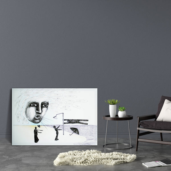 Abstract Art D13 Canvas Painting Synthetic Frame-Paintings MDF Framing-AFF_FR-IC 5000911 IC 5000911, Art and Paintings, Black, Black and White, Conceptual, Digital, Digital Art, Drawing, Graphic, Illustrations, People, Realism, Sketches, Surrealism, abstract, art, d13, canvas, painting, for, bedroom, living, room, engineered, wood, frame, artistic, artwork, color, concept, draw, element, face, funny, horizontal, idea, illustration, illustrative, imagination, imagine, ink, line, original, paper, pen, pencil,