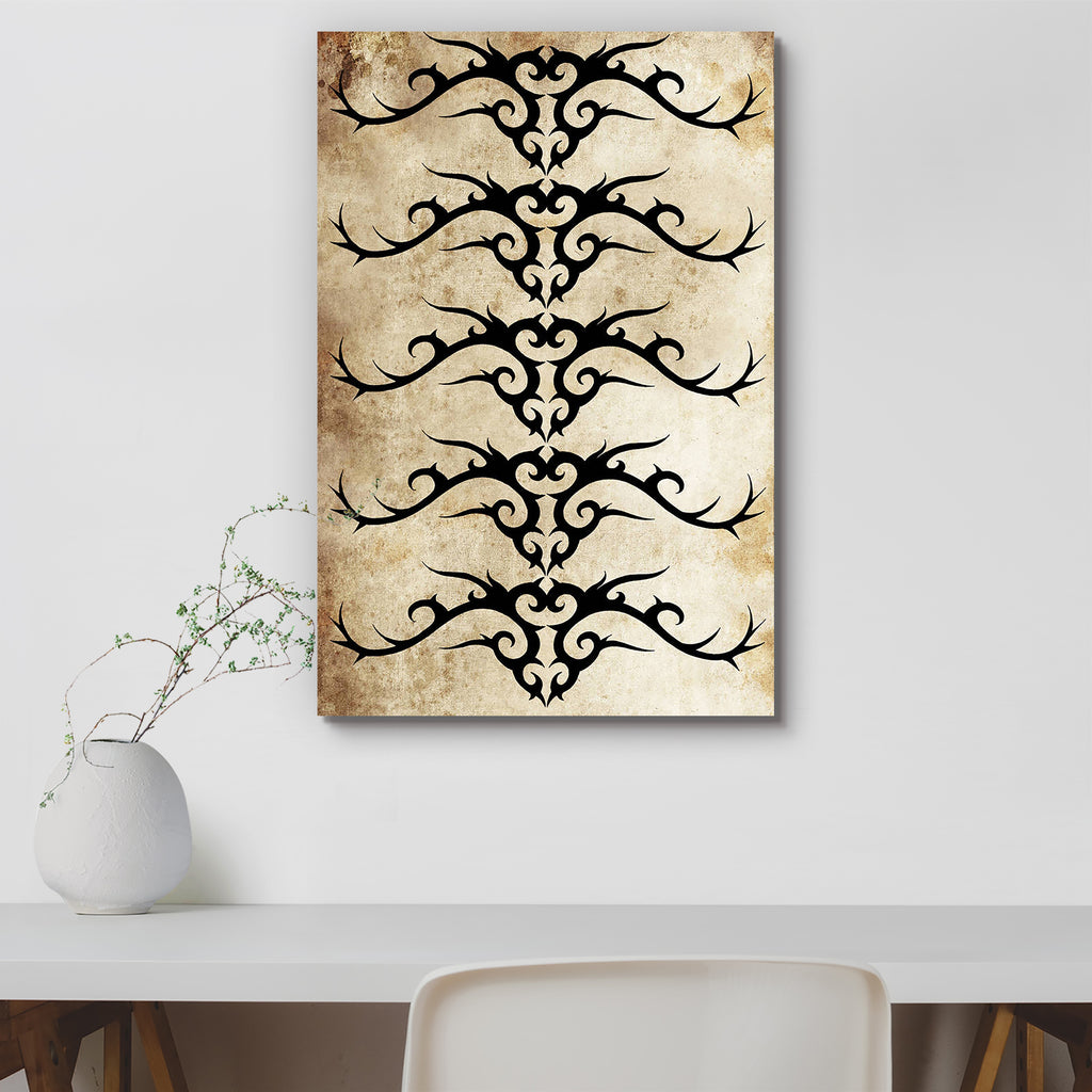Tattoo Pattern With Tribal Designs Canvas Painting Synthetic Frame-Paintings MDF Framing-AFF_FR-IC 5000913 IC 5000913, Abstract Expressionism, Abstracts, Ancient, Art and Paintings, Black, Black and White, Botanical, Culture, Decorative, Digital, Digital Art, Drawing, Ethnic, Floral, Flowers, Graphic, Historical, Illustrations, Medieval, Modern Art, Nature, Patterns, Retro, Scenic, Semi Abstract, Signs, Signs and Symbols, Sketches, Symbols, Traditional, Tribal, Vintage, World Culture, tattoo, pattern, with,