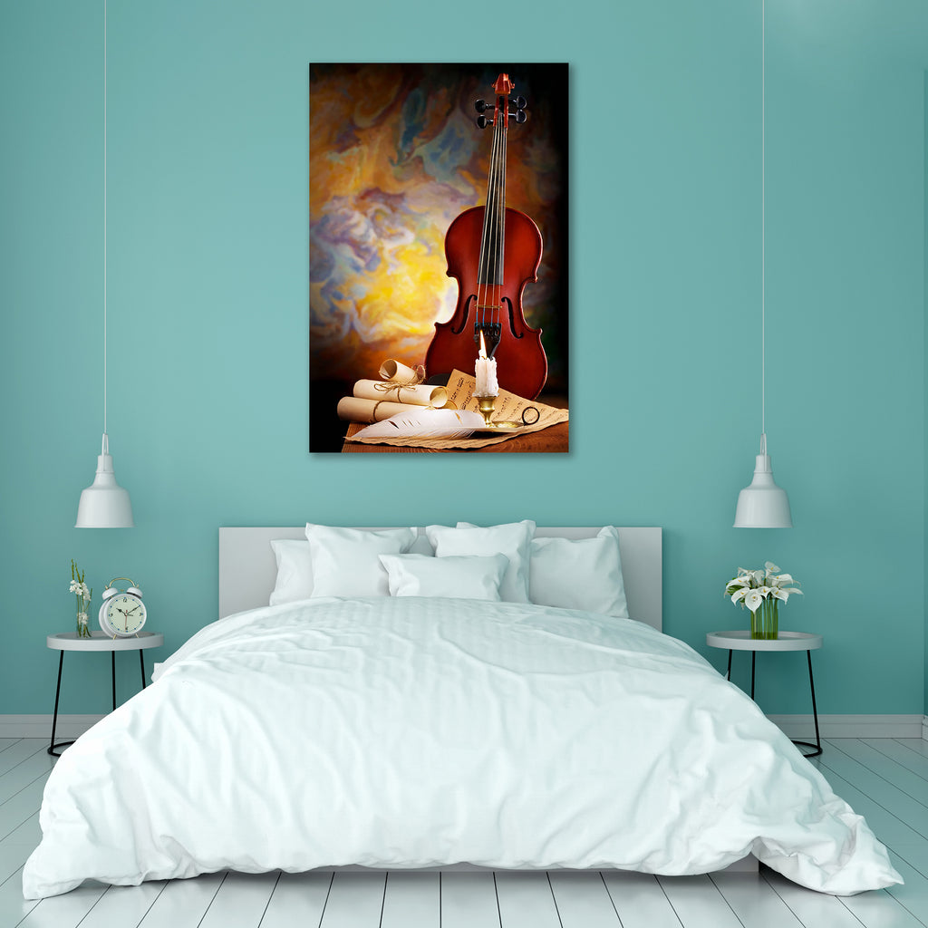 Antique Music Canvas Painting Synthetic Frame – ArtzFolio.com