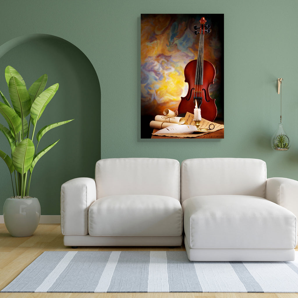 Antique Music Canvas Painting Synthetic Frame – ArtzFolio.com