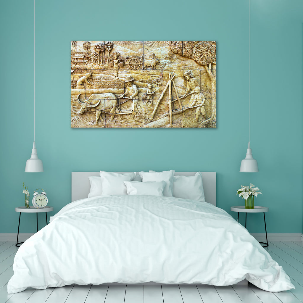Thai Style Art D2 Canvas Painting Synthetic Frame-Paintings MDF Framing-AFF_FR-IC 5000933 IC 5000933, Ancient, Architecture, Art and Paintings, Asian, Countries, Culture, Ethnic, Historical, Marble and Stone, Medieval, Paintings, Patterns, Religion, Religious, Retro, Signs, Signs and Symbols, Traditional, Tribal, Vintage, World Culture, thai, style, art, d2, canvas, painting, synthetic, frame, agriculture, artistic, asia, background, buffalo, carving, cast, cement, country, countryside, cow, craft, cultivat