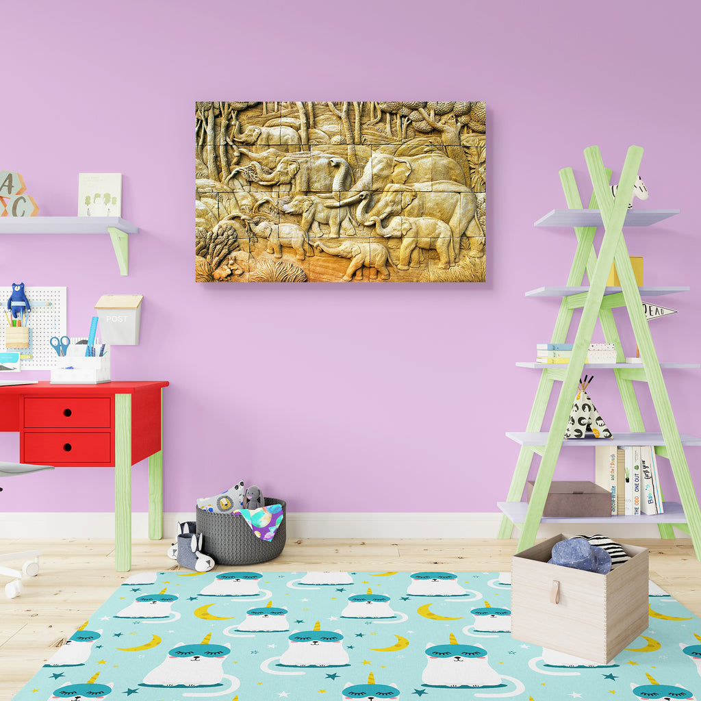 Elephant D2 Canvas Painting Synthetic Frame-Paintings MDF Framing-AFF_FR-IC 5000934 IC 5000934, Ancient, Animals, Architecture, Art and Paintings, Asian, Automobiles, Buddhism, Culture, Ethnic, Historical, Marble and Stone, Medieval, Paintings, Patterns, Religion, Religious, Retro, Signs, Signs and Symbols, Traditional, Transportation, Travel, Tribal, Vehicles, Vintage, Wooden, World Culture, elephant, d2, canvas, painting, synthetic, frame, wood, carving, animal, art, artistic, asia, background, building, 