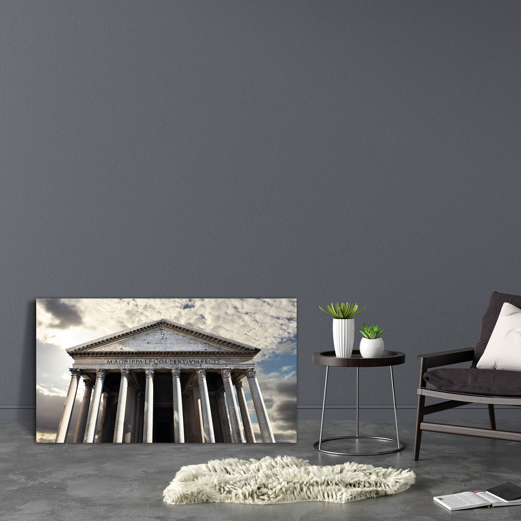 Pantheon Roman Temple Canvas Painting Synthetic Frame-Paintings MDF Framing-AFF_FR-IC 5000950 IC 5000950, Ancient, Architecture, Art and Paintings, Automobiles, Historical, Italian, Landmarks, Marble, Marble and Stone, Medieval, Places, Religion, Religious, Signs and Symbols, Symbols, Transportation, Travel, Vehicles, Vintage, pantheon, roman, temple, canvas, painting, synthetic, frame, antiquity, archeology, art, big, bold, building, capital, church, civilization, classic, cloud, column, destination, empir