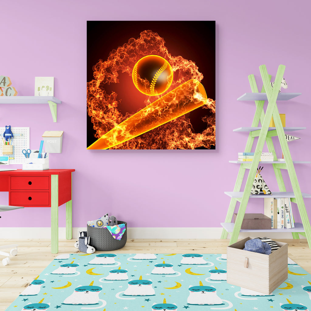 Baseball In Fire Canvas Painting Synthetic Frame-Paintings MDF Framing-AFF_FR-IC 5000966 IC 5000966, 3D, Abstract Expressionism, Abstracts, Art and Paintings, Black, Black and White, Love, Romance, Semi Abstract, Sports, baseball, in, fire, canvas, painting, synthetic, frame, background, glove, abstract, activity, art, athlete, athletic, base, batter, burn, burned, burning, catch, competition, equipment, fiery, flame, flammable, fun, game, heat, hit, homerun, hot, infield, league, leisure, motion, object, p