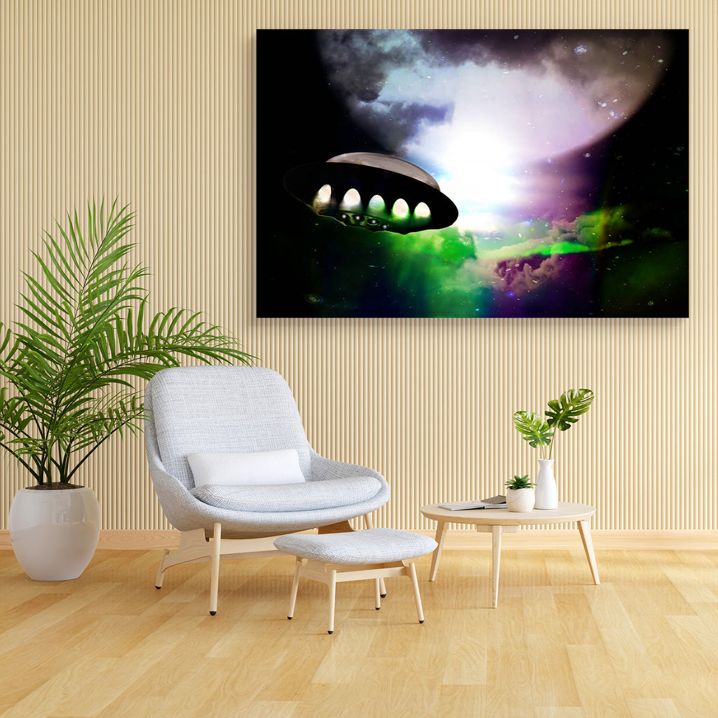Spaceship Traveling Through Deep Space Canvas Painting Synthetic Frame-Paintings MDF Framing-AFF_FR-IC 5000978 IC 5000978, Art and Paintings, Digital Art, Fantasy, Illustrations, Science Fiction, Space, spaceship, traveling, through, deep, canvas, painting, synthetic, frame, aliens, digital, art, green, illustration, purple, science, fiction, artzfolio, wall decor for living room, wall frames for living room, frames for living room, wall art, canvas painting, wall frame, scenery, panting, paintings for livi
