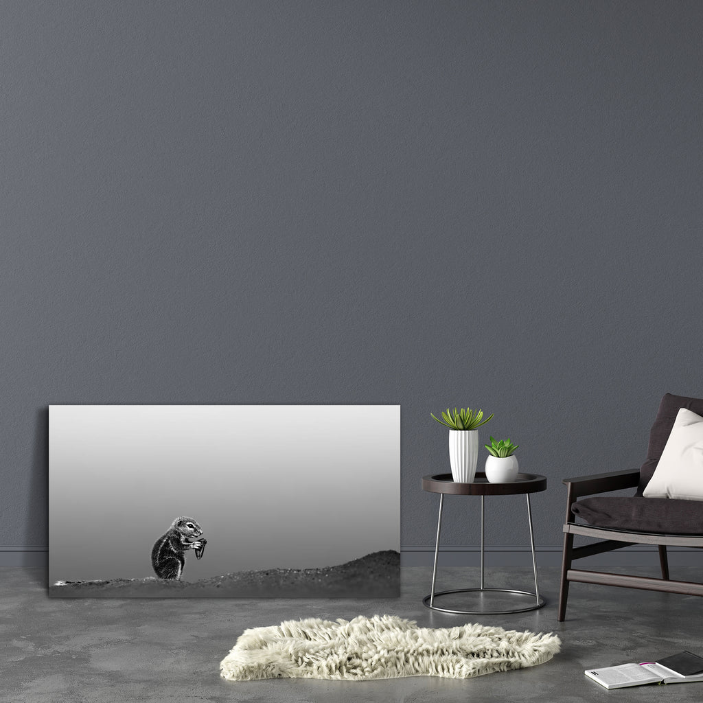 Ground Squirrel Feeding In Desert Canvas Painting Synthetic Frame-Paintings MDF Framing-AFF_FR-IC 5001011 IC 5001011, African, Animals, Art and Paintings, Black, Black and White, Cuisine, Food, Food and Beverage, Food and Drink, White, Wildlife, ground, squirrel, feeding, in, desert, canvas, painting, synthetic, frame, africa, animal, art, artistic, b, w, dune, eat, feed, hold, inquisitive, kalahari, little, mammal, monochrome, nut, rodent, sand, seed, sit, small, upright, watchful, wild, xerus, artzfolio, 