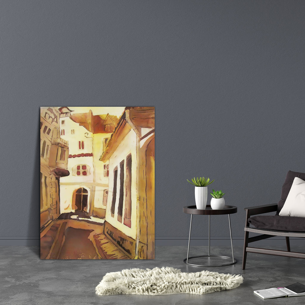 European City Street Abstract Canvas Painting Synthetic Frame-Paintings MDF Framing-AFF_FR-IC 5001028 IC 5001028, Abstract Expressionism, Abstracts, Architecture, Art and Paintings, Cities, City Views, Drawing, Paintings, Semi Abstract, Signs, Signs and Symbols, Watercolour, european, city, street, abstract, canvas, painting, synthetic, frame, art, artist, batik, beautiful, brown, building, colorful, creative, decor, design, europe, hand, happy, outside, painted, romantic, silk, unique, watercolor, artzfoli