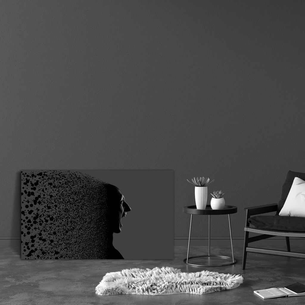 Screaming Man Canvas Painting Synthetic Frame-Paintings MDF Framing-AFF_FR-IC 5001044 IC 5001044, Asian, Black, Black and White, screaming, man, canvas, painting, synthetic, frame, schizophrenia, nightmare, madness, dementia, despair, anxiety, broken, caucasian, collapse, concept, crazy, cry, dark, dejection, depression, destruction, disappointment, dramatic, dread, expression, face, facial, fear, frustration, grief, grunge, head, hopeless, horizontal, horror, insane, loneliness, loud, metaphor, misfortune,