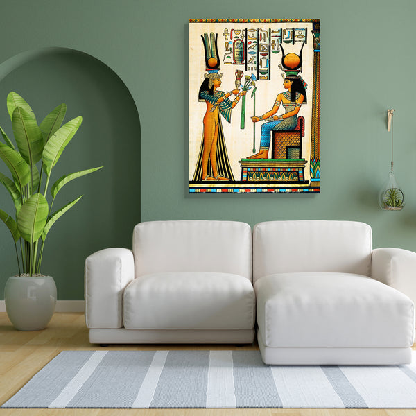 Egyptian Queen Nefertari Making An Offering To Isis D1 Canvas Painting Synthetic Frame-Paintings MDF Framing-AFF_FR-IC 5001047 IC 5001047, African, Ancient, Art and Paintings, Books, Calligraphy, Drawing, Education, Eygptian, Historical, Medieval, Schools, Signs, Signs and Symbols, Universities, Vintage, egyptian, queen, nefertari, making, an, offering, to, isis, d1, canvas, painting, for, bedroom, living, room, engineered, wood, frame, papyrus, hathor, hieroglyphics, horus, africa, arab, art, background, b