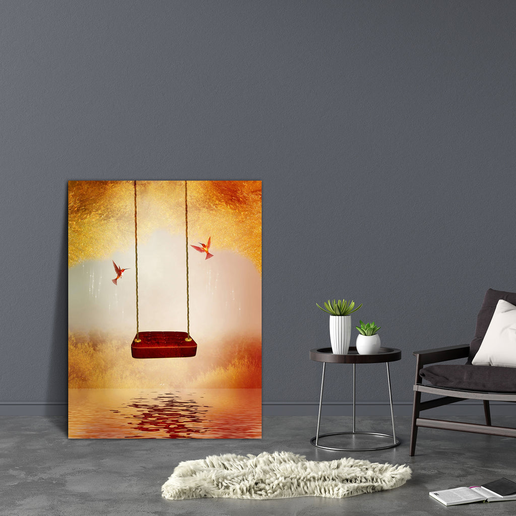Red Hammock & Hummingbird Canvas Painting Synthetic Frame-Paintings MDF Framing-AFF_FR-IC 5001049 IC 5001049, Art and Paintings, Birds, Botanical, Digital, Digital Art, Fantasy, Floral, Flowers, Graphic, Landscapes, Nature, Scenic, Signs, Signs and Symbols, red, hammock, hummingbird, canvas, painting, synthetic, frame, art, backdrops, background, blue, colorful, design, dreamy, fae, fairy, fairytale, fantastic, foliage, lake, landscape, magic, manipulation, mist, misty, moon, night, ocean, outdoor, place, p