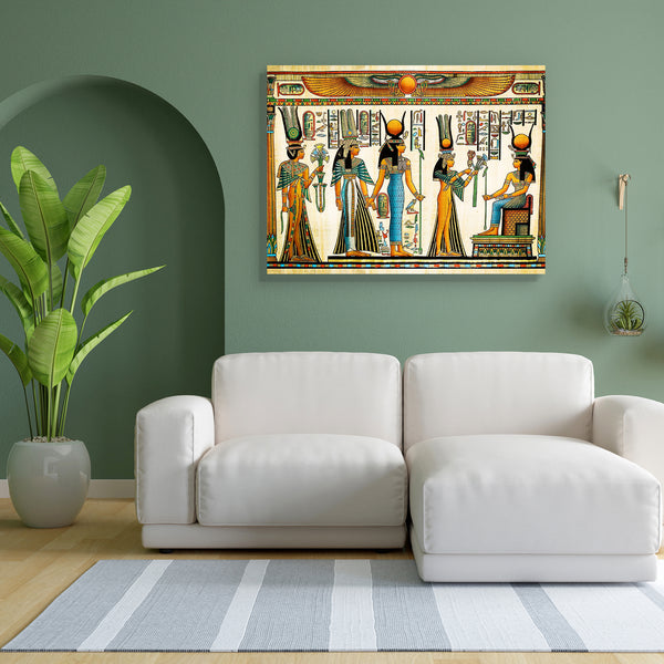 Egyptian Queen Nefertari Making An Offering To Isis D2 Canvas Painting Synthetic Frame-Paintings MDF Framing-AFF_FR-IC 5001057 IC 5001057, African, Ancient, Art and Paintings, Books, Calligraphy, Drawing, Education, Eygptian, Historical, Medieval, Schools, Signs, Signs and Symbols, Universities, Vintage, egyptian, queen, nefertari, making, an, offering, to, isis, d2, canvas, painting, for, bedroom, living, room, engineered, wood, frame, egypt, papyrus, hathor, hieroglyphics, pharaoh, art, africa, arab, back