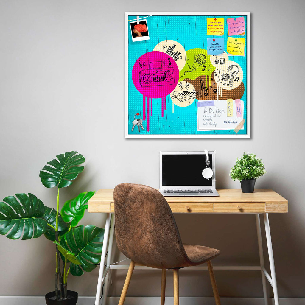 Abstract Musical Artwork Bulletin Board Notice Pin Board Soft Board | Framed - Bulletin Boards Framed - ArtzFolio.com