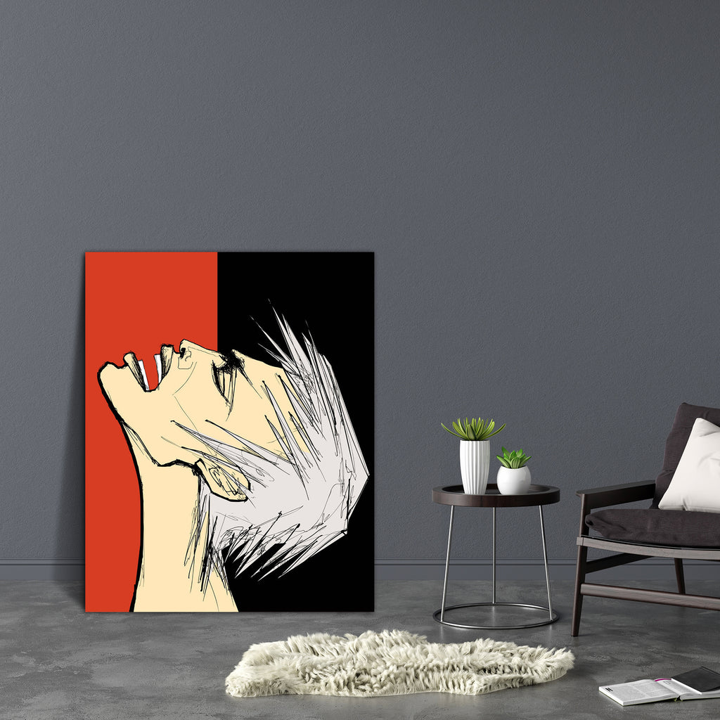 Man Shouting In Pain Canvas Painting Synthetic Frame-Paintings MDF Framing-AFF_FR-IC 5001071 IC 5001071, Abstract Expressionism, Abstracts, Illustrations, Individuals, Portraits, Semi Abstract, man, shouting, in, pain, canvas, painting, synthetic, frame, abstract, afraid, anger, angry, boy, desperate, emotion, excitement, eyes, face, facial, fear, frustrated, furious, horror, mad, male, mouth, person, portrait, scared, scary, scream, shirtless, shock, shout, stress, suffering, surprise, teeth, tongue, troub
