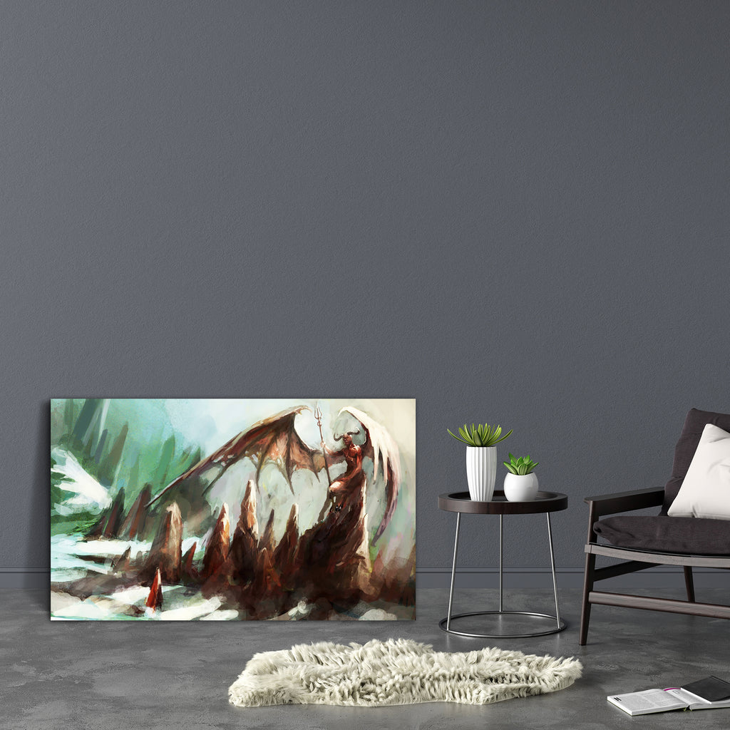 Hell With Lucifer Canvas Painting Synthetic Frame-Paintings MDF Framing-AFF_FR-IC 5001084 IC 5001084, Art and Paintings, Paintings, Religion, Religious, hell, with, lucifer, canvas, painting, synthetic, frame, afterlife, anger, angry, art, bad, body, cold, demon, demonic, desire, devil, diabolic, ember, energy, evil, horns, imaginary, inferno, melt, myth, mythology, poster, rage, spirit, stare, underworld, winter, wrath, artzfolio, wall decor for living room, wall frames for living room, frames for living r