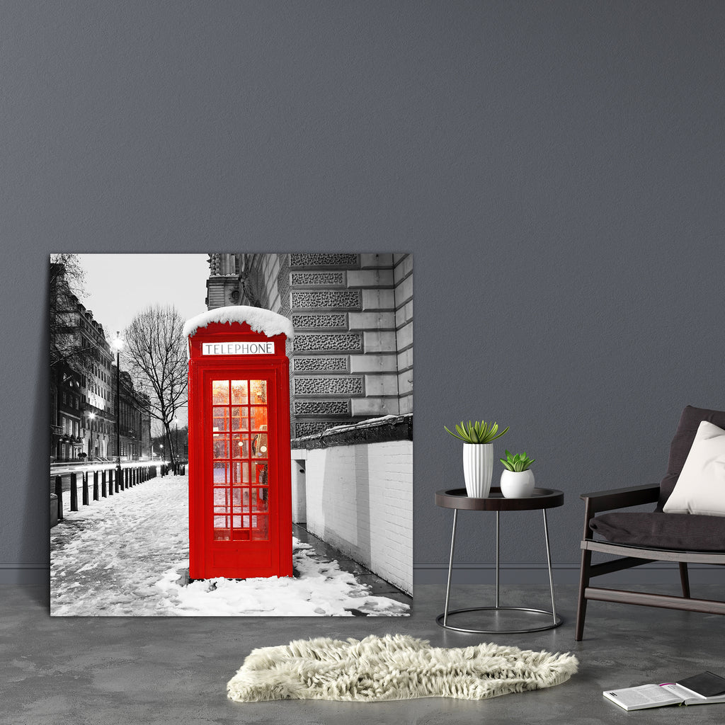 London Red Telephone Booth At Dawn, UK Canvas Painting Synthetic Frame-Paintings MDF Framing-AFF_FR-IC 5001085 IC 5001085, Black and White, Cities, City Views, Urban, White, london, red, telephone, booth, at, dawn, uk, canvas, painting, synthetic, frame, winter, black, and, bw, capital, cityscape, england, morning, night, nobody, outdoors, parliament, square, phone, place, of, interest, snow, travel, destinations, twilight, scene, westminster, artzfolio, wall decor for living room, wall frames for living ro