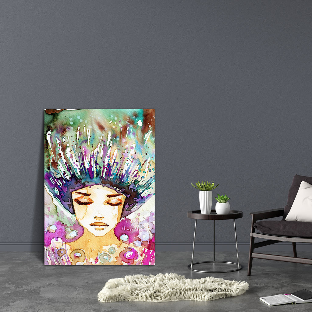 Smell Of Summer Canvas Painting Synthetic Frame-Paintings MDF Framing-AFF_FR-IC 5001089 IC 5001089, Abstract Expressionism, Abstracts, Art and Paintings, Botanical, Fantasy, Floral, Flowers, Illustrations, Individuals, Nature, Paintings, Portraits, Scenic, Semi Abstract, Watercolour, smell, of, summer, canvas, painting, synthetic, frame, watercolor, abstract, flower, calm, child, dandelion, disheveled, face, fairy, fine, focused, fragrance, fragrant, fun, gentle, girl, grass, hair, illustration, ink, peacef