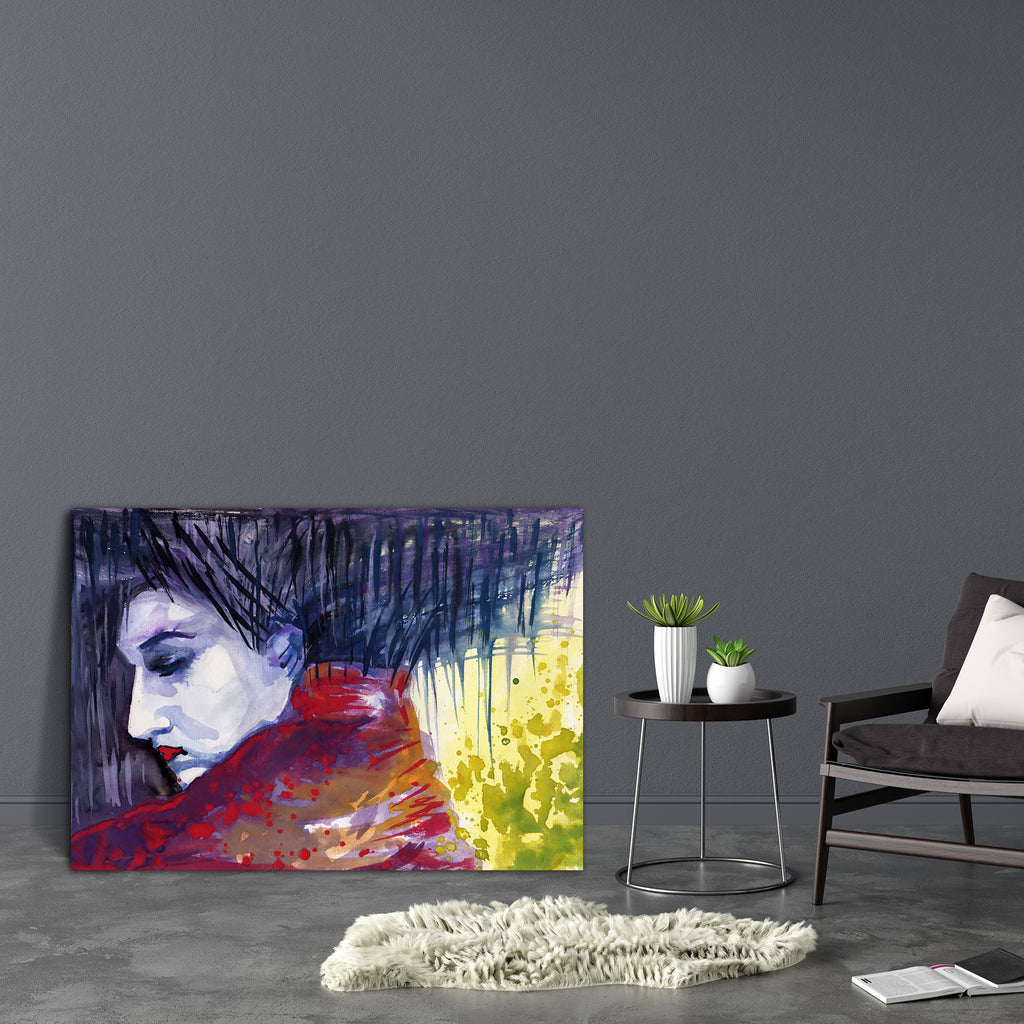 Portrait Of A Vampire Canvas Painting Synthetic Frame-Paintings MDF Framing-AFF_FR-IC 5001097 IC 5001097, Abstract Expressionism, Abstracts, Art and Paintings, Illustrations, Individuals, Paintings, Portraits, Semi Abstract, Watercolour, portrait, of, a, vampire, canvas, painting, synthetic, frame, abstract, angry, blue, dark, evil, face, figure, hair, illustration, male, menacing, mysterious, pale, picture, profile, sinister, terrible, terrifying, watercolor, artzfolio, wall decor for living room, wall fra