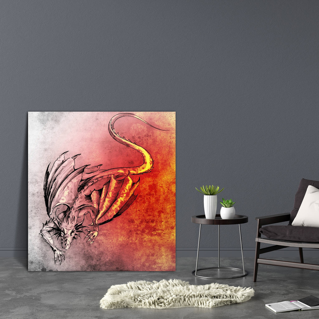 Modern Dragon Tattto Art Canvas Painting Synthetic Frame-Paintings MDF Framing-AFF_FR-IC 5001105 IC 5001105, Ancient, Animated Cartoons, Art and Paintings, Asian, Black and White, Botanical, Caricature, Cartoons, Chinese, Culture, Decorative, Digital, Digital Art, Drawing, Ethnic, Fantasy, Floral, Flowers, Graphic, Historical, Illustrations, Medieval, Modern Art, Nature, Patterns, Signs, Signs and Symbols, Sketches, Traditional, Tribal, Vintage, White, World Culture, modern, dragon, tattto, art, canvas, pai