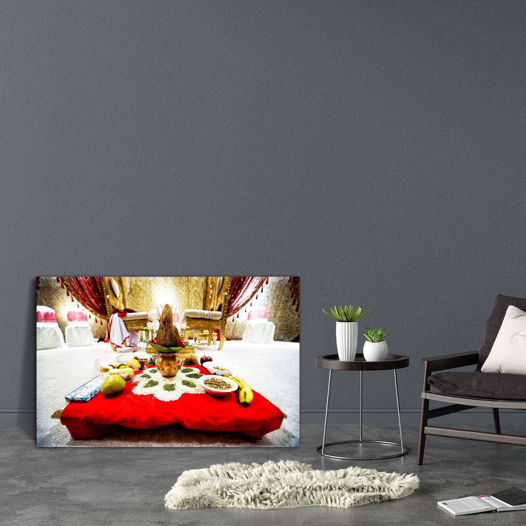 Indian Wedding Canvas Painting Synthetic Frame-Paintings MDF Framing-AFF_FR-IC 5001110 IC 5001110, Asian, Automobiles, Black and White, Botanical, Culture, Ethnic, Floral, Flowers, Hinduism, Indian, Love, Nature, Patterns, Religion, Religious, Romance, Signs, Signs and Symbols, Spiritual, Tamil, Traditional, Transportation, Travel, Tribal, Tropical, Vehicles, Wedding, White, World Culture, canvas, painting, synthetic, frame, hindu, india, marriage, ceremony, asia, beautiful, celebration, coconut, color, col