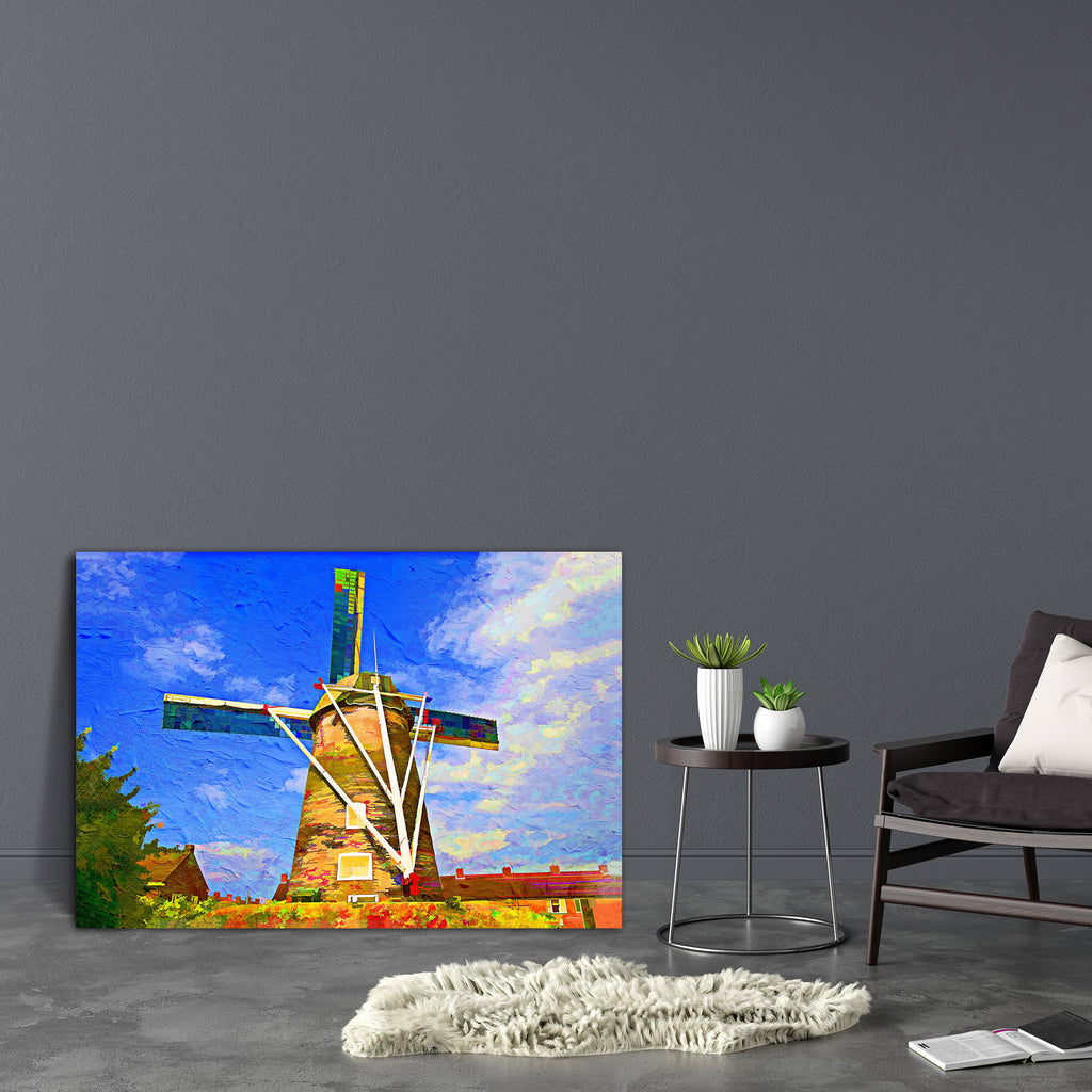 Traditional Dutch Windmill Canvas Painting Synthetic Frame-Paintings MDF Framing-AFF_FR-IC 5001111 IC 5001111, Architecture, Art and Paintings, Culture, Ethnic, Illustrations, Landscapes, Nature, Paintings, Retro, Rural, Scenic, Traditional, Tribal, World Culture, dutch, windmill, canvas, painting, synthetic, frame, oil, agriculture, art, blade, blue, building, cloud, color, construction, environment, europe, holland, horizontal, illustration, indigenous, landscape, mill, netherlands, nobody, old, outdoors,