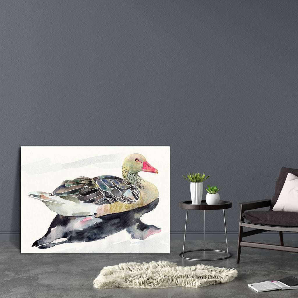 Watercolor Bird Duck Canvas Painting Synthetic Frame-Paintings MDF Framing-AFF_FR-IC 5001147 IC 5001147, Animals, Art and Paintings, Birds, Calligraphy, Culture, Digital, Digital Art, Drawing, Ethnic, Graphic, Illustrations, Nature, Paintings, Realism, Rural, Scenic, Signs, Signs and Symbols, Sketches, Traditional, Tribal, Watercolour, Wildlife, World Culture, watercolor, bird, duck, canvas, painting, synthetic, frame, agriculture, animal, art, artist, artistic, artwork, beak, calm, countryside, creativity,