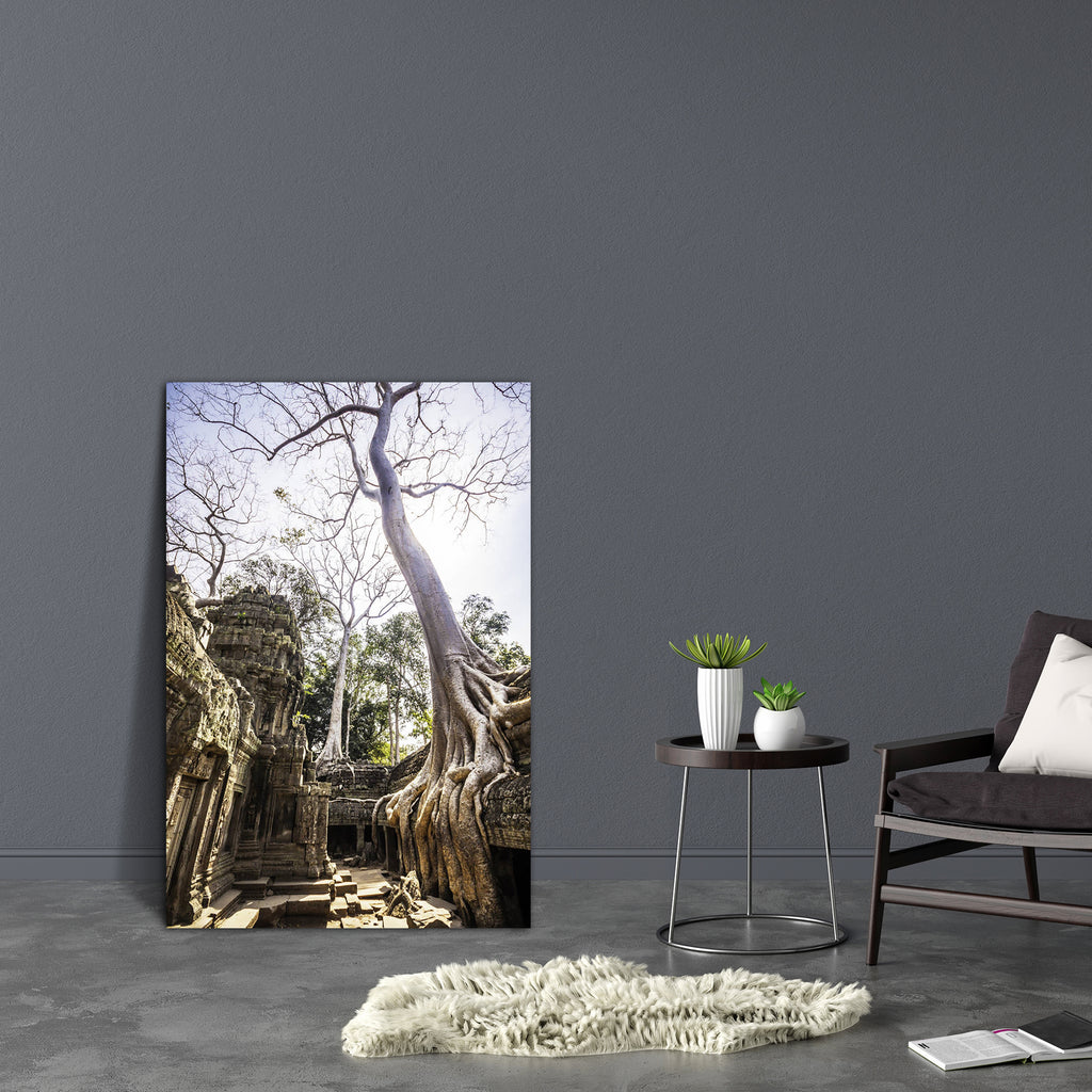 Ancient Temples Of Ta Phrom, Cambodia Canvas Painting Synthetic Frame-Paintings MDF Framing-AFF_FR-IC 5001154 IC 5001154, Ancient, Architecture, Asian, Automobiles, Buddhism, God Buddha, Hinduism, Historical, Landmarks, Landscapes, Marble and Stone, Medieval, Nature, Places, Religion, Religious, Scenic, Transportation, Travel, Vehicles, Vintage, temples, of, ta, phrom, cambodia, canvas, painting, synthetic, frame, angkor, archeology, asia, buddha, building, carving, cloud, destination, destinations, hall, h