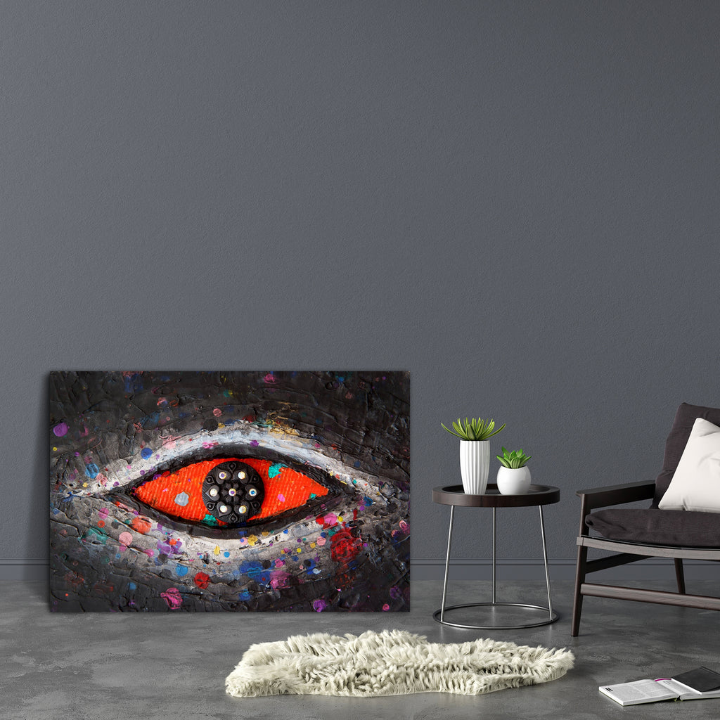Red Eye D1 Canvas Painting Synthetic Frame-Paintings MDF Framing-AFF_FR-IC 5001157 IC 5001157, Abstract Expressionism, Abstracts, Art and Paintings, Black and White, Paintings, Patterns, Semi Abstract, Signs, Signs and Symbols, White, red, eye, d1, canvas, painting, synthetic, frame, abstract, acrylic, art, artwork, background, beautyful, black, and, blue, colour, colourful, composition, contrasts, creative, design, different, effect, element, elephant, expression, image, line, mixed, media, original, patte