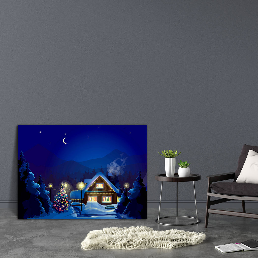 Winter Landscape D3 Canvas Painting Synthetic Frame-Paintings MDF Framing-AFF_FR-IC 5001168 IC 5001168, Art and Paintings, Christianity, Holidays, Illustrations, Landscapes, Mountains, Nature, Scenic, Seasons, Signs, Signs and Symbols, winter, landscape, d3, canvas, painting, synthetic, frame, christmas, house, village, home, lights, night, art, backdrop, background, blue, card, celebrate, celebration, tree, cold, december, decoration, design, eve, happy, holiday, illustration, image, light, merry, mountain