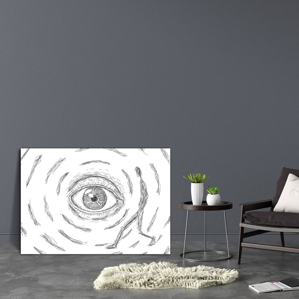 Eye That Looks At A Man Canvas Painting Synthetic Frame-Paintings MDF Framing-AFF_FR-IC 5001172 IC 5001172, Conceptual, Futurism, Illustrations, Religion, Religious, Science Fiction, Signs, Signs and Symbols, Spiritual, Surrealism, eye, that, looks, at, a, man, canvas, painting, synthetic, frame, concept, conscience, contemplate, design, divine, environment, examine, fantastic, fate, future, glance, god, human, humanity, illustration, inspect, iris, look, mind, morality, observe, person, psychedelic, pupil,