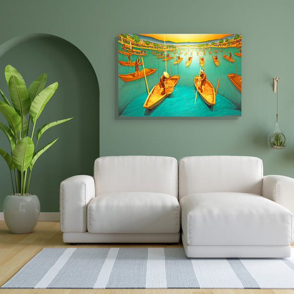 Ancient Japanese Rowboat Canvas Painting Synthetic Frame-Paintings MDF Framing-AFF_FR-IC 5001176 IC 5001176, Abstract Expressionism, Abstracts, Ancient, Art and Paintings, Baby, Boats, Children, Cities, City Views, Digital, Digital Art, Drawing, Family, Graphic, Historical, Illustrations, Japanese, Kids, Landscapes, Medieval, Nature, Nautical, Paintings, People, Scenic, Semi Abstract, Signs, Signs and Symbols, Vintage, rowboat, canvas, painting, for, bedroom, living, room, engineered, wood, frame, abandoned