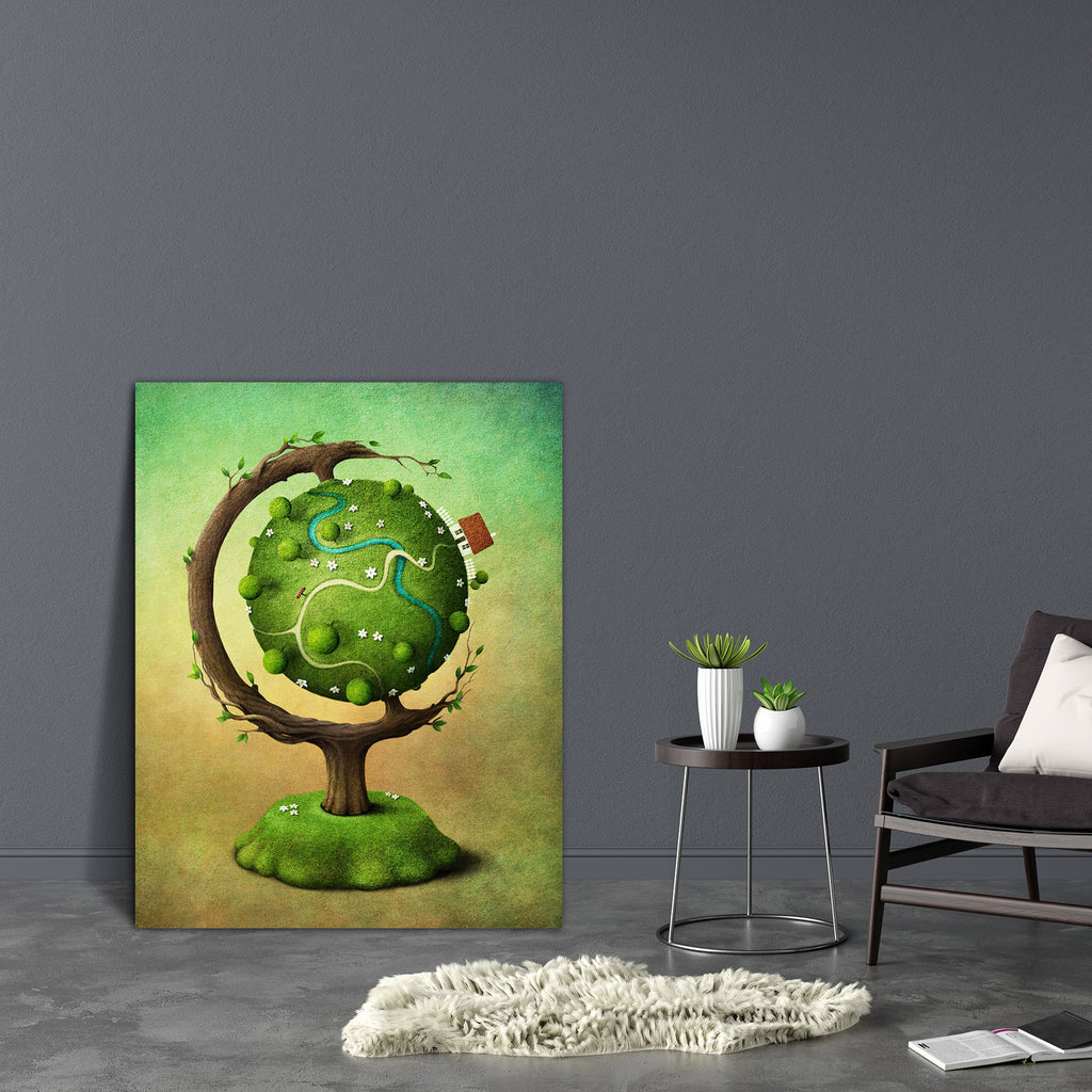 Globe With House Garden & Road Canvas Painting Synthetic Frame-Paintings MDF Framing-AFF_FR-IC 5001189 IC 5001189, Art and Paintings, Astronomy, Cosmology, Digital, Digital Art, Drawing, Fantasy, Graphic, Illustrations, Landscapes, Nature, Scenic, Signs, Signs and Symbols, Space, globe, with, house, garden, road, canvas, painting, synthetic, frame, art, beautiful, bloom, building, card, concept, design, earth, ecology, environment, form, graphics, grass, green, idea, illustration, imagination, installation,