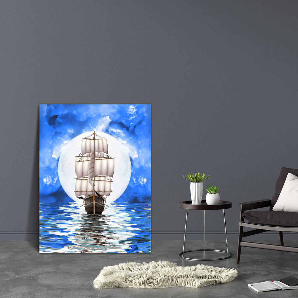 Ship In A Fantasy Landscape Canvas Painting Synthetic Frame-Paintings MDF Framing-AFF_FR-IC 5001199 IC 5001199, Art and Paintings, Books, Digital, Digital Art, Fantasy, Graphic, Landscapes, Nature, Scenic, Wooden, ship, in, a, landscape, canvas, painting, synthetic, frame, pirate, pirates, art, ships, amazing, backdrops, background, cloud, dream, dreamy, fae, fairy, fairytale, magic, manipulation, mist, misty, moon, outdoor, peaceful, scenario, scene, scrapbook, sky, tales, waves, wood, artzfolio, wall deco