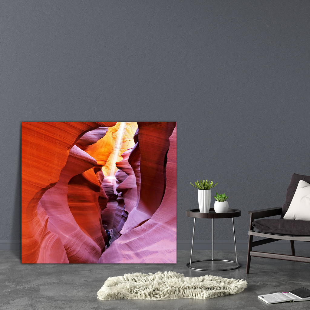Ray Of Sunlight In The Antelope Canyon Canvas Painting Synthetic Frame-Paintings MDF Framing-AFF_FR-IC 5001203 IC 5001203, Abstract Expressionism, Abstracts, American, Automobiles, Landscapes, Marble and Stone, Nature, Scenic, Semi Abstract, Transportation, Travel, Vehicles, ray, of, sunlight, in, the, antelope, canyon, canvas, painting, synthetic, frame, abstract, arizona, background, beauty, cave, colors, desert, geological, geology, landscape, light, natural, navajo, orange, outdoors, red, rock, rocks, s