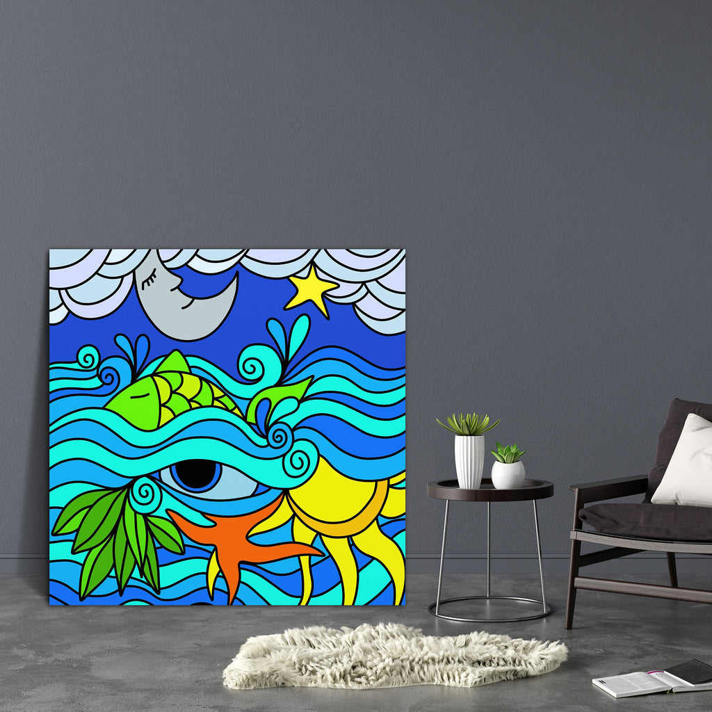 Sea At Night Canvas Painting Synthetic Frame-Paintings MDF Framing-AFF_FR-IC 5001218 IC 5001218, Abstract Expressionism, Abstracts, Semi Abstract, sea, at, night, canvas, painting, synthetic, frame, abstract, background, artzfolio, wall decor for living room, wall frames for living room, frames for living room, wall art, canvas painting, wall frame, scenery, panting, paintings for living room, framed wall art, wall painting, scenery painting, framed wall painting, scenery for wall with frames, wall art for 