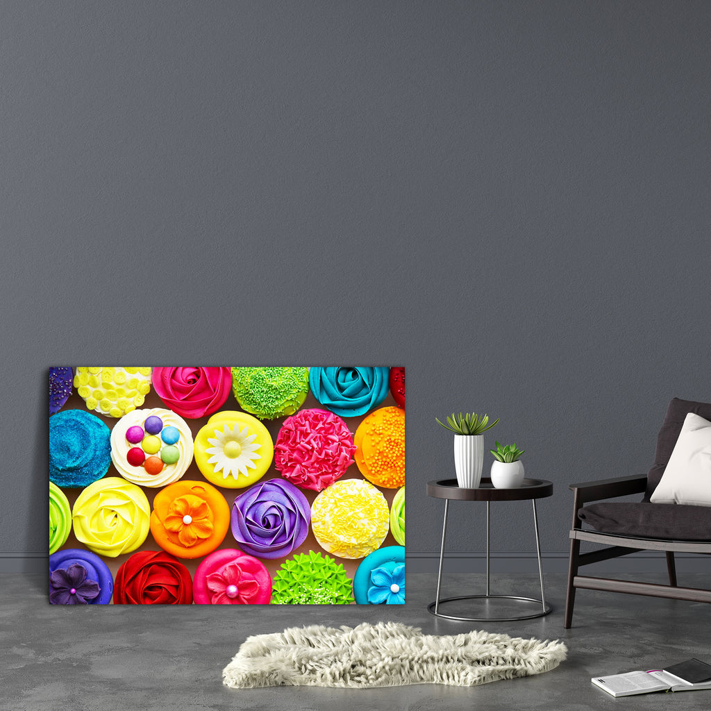 Cupcakes Photo Canvas Painting Synthetic Frame-Paintings MDF Framing-AFF_FR-IC 5001224 IC 5001224, Botanical, Cuisine, Floral, Flowers, Food, Food and Beverage, Food and Drink, Nature, cupcakes, photo, canvas, painting, synthetic, frame, cupcake, cakes, cake, colorful, cup, colourful, background, baking, array, assortment, baked, bakery, bright, buttercream, dessert, fairy, frosted, frosting, gourmet, horizontal, iced, icing, lots, many, multicolored, nobody, overhead, view, selection, sprinkles, sweet, unh