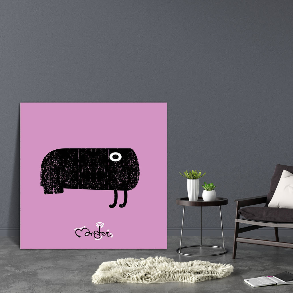 Monster D4 Canvas Painting Synthetic Frame-Paintings MDF Framing-AFF_FR-IC 5001227 IC 5001227, Animals, Animated Cartoons, Black, Black and White, Calligraphy, Caricature, Cartoons, Comedy, Fantasy, Humor, Humour, Icons, Illustrations, Nature, Pets, Scenic, Signs, Signs and Symbols, Sports, Symbols, Text, White, monster, d4, canvas, painting, synthetic, frame, animal, background, bizarre, cartoon, characters, cheerful, claw, colorful, cute, demon, design, devil, elements, flying, fun, game, ghost, grunge, h