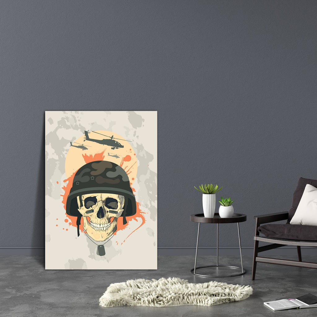 Military Design With Human Skull Canvas Painting Synthetic Frame-Paintings MDF Framing-AFF_FR-IC 5001261 IC 5001261, Abstract Expressionism, Abstracts, Ancient, Art and Paintings, Digital, Digital Art, Drawing, Graphic, Historical, Illustrations, Medieval, Modern Art, Semi Abstract, Signs, Signs and Symbols, Symbols, Vintage, military, design, with, human, skull, canvas, painting, synthetic, frame, calaveras, paintball, calavera, camouflage, helmet, army, abstract, aggression, art, background, banner, blood