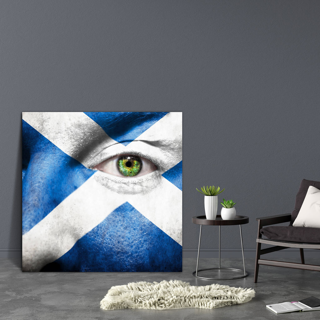 Scotland Flag Painted On Face Canvas Painting Synthetic Frame-Paintings MDF Framing-AFF_FR-IC 5001271 IC 5001271, Art and Paintings, Black and White, Celtic, Countries, Cross, Flags, Signs, Signs and Symbols, Sports, Symbols, White, scotland, flag, painted, on, face, canvas, painting, synthetic, frame, andrew, art, background, banner, blue, color, country, cup, europe, expression, eye, paint, facial, fan, finger, follower, freedom, great, britain, looking, make, up, man, nation, passion, patriot, patriotic,