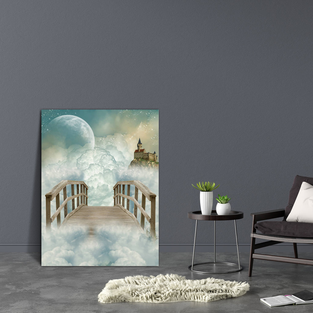 Bridge & Old Castle Canvas Painting Synthetic Frame-Paintings MDF Framing-AFF_FR-IC 5001311 IC 5001311, Art and Paintings, Baby, Children, Digital, Digital Art, Entertainment, Fantasy, Graphic, Kids, Landscapes, Scenic, Stars, bridge, old, castle, canvas, painting, synthetic, frame, landscape, fairy, tale, fairytale, background, paisaje, art, fairies, magic, backdrops, beautiful, bright, cloud, clouds, dream, dreams, dreamy, exploration, fae, fall, fantastic, golden, green, light, lighting, manipulation, mi