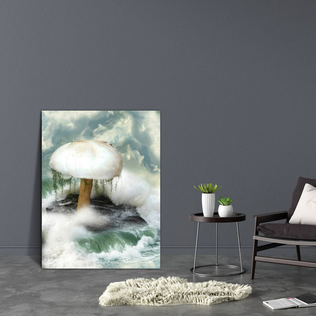 Fantasy Mushroom In The Sea Canvas Painting Synthetic Frame-Paintings MDF Framing-AFF_FR-IC 5001314 IC 5001314, Art and Paintings, Digital, Digital Art, Fantasy, Graphic, Landscapes, Marble and Stone, Mountains, Nature, Scenic, Stars, Wooden, mushroom, in, the, sea, canvas, painting, synthetic, frame, landscape, art, backdrops, background, beautiful, branch, bright, cliff, clouds, door, dream, dreams, dreamy, exploration, fae, fairy, fairytale, fall, fantastic, golden, grass, green, house, leaf, light, ligh