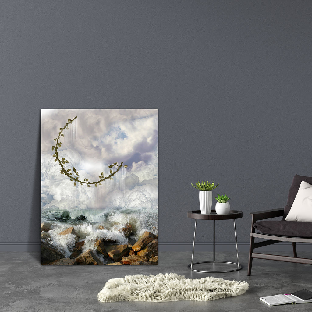 Moon Over The Ocean Canvas Painting Synthetic Frame-Paintings MDF Framing-AFF_FR-IC 5001318 IC 5001318, Art and Paintings, Baby, Children, Digital, Digital Art, Fantasy, Graphic, Kids, Marble and Stone, Stars, moon, over, the, ocean, canvas, painting, synthetic, frame, amazing, angel, angels, art, backdrops, background, castle, cloud, clouds, cloudy, colors, dream, dreams, dreamy, fae, fairy, fairytale, fantastic, heaven, ivy, leaves, lighting, magic, manipulation, mist, misty, princess, rocks, scenario, sc