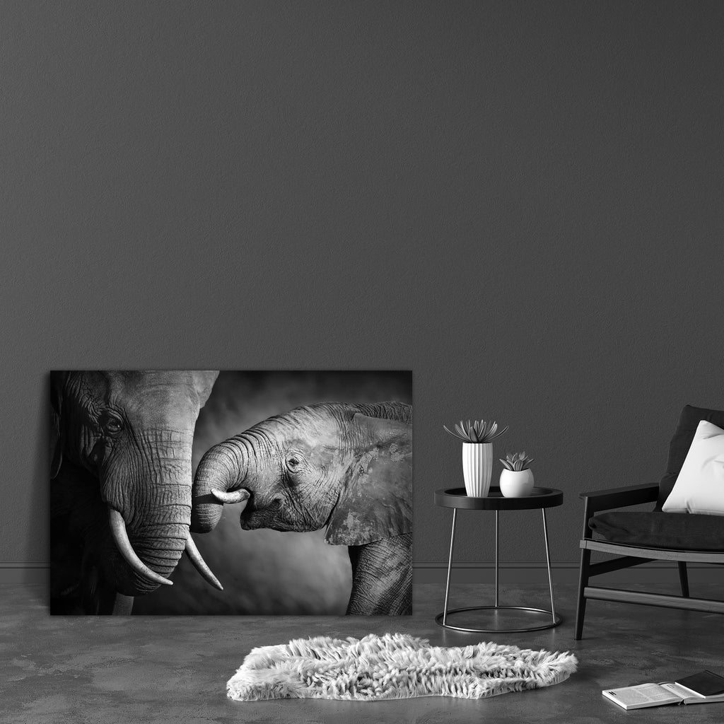 Elephants Showing Affection Canvas Painting Synthetic Frame-Paintings MDF Framing-AFF_FR-IC 5001322 IC 5001322, African, Animals, Art and Paintings, Black, Black and White, Nature, Scenic, White, Wildlife, elephants, showing, affection, canvas, painting, synthetic, frame, elephant, africa, and, afrique, affectionate, animal, art, artistic, b, w, behavior, big, caring, display, gently, image, interact, large, loxodonta, mammal, monochrome, moody, muddy, national, nobody, outdoor, park, passion, passionate, r