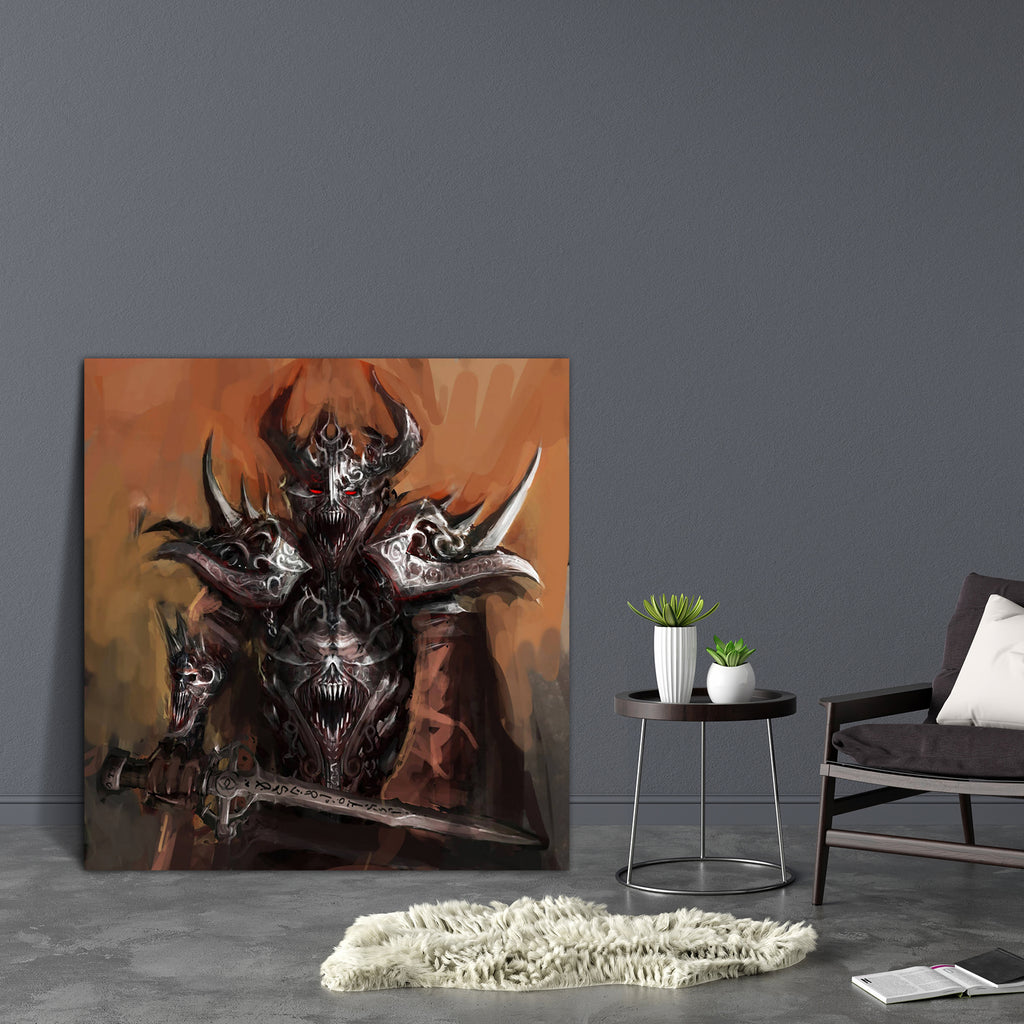 General Leading His Army In War D1 Canvas Painting Synthetic Frame-Paintings MDF Framing-AFF_FR-IC 5001340 IC 5001340, Ancient, Art and Paintings, Fantasy, Historical, Illustrations, Medieval, Paintings, Vintage, general, leading, his, army, in, war, d1, canvas, painting, synthetic, frame, warrior, demon, knight, art, devil, demons, castle, satan, dark, armor, afterlife, anger, angry, apocalyptic, armored, armour, bad, creature, death, demonic, diabolic, doom, ember, energy, evil, illustration, imaginary, l