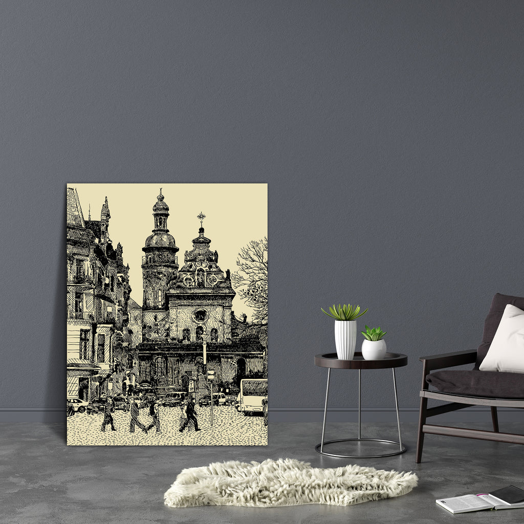Lviv Ukraine Europe Canvas Painting Synthetic Frame-Paintings MDF Framing-AFF_FR-IC 5001352 IC 5001352, Ancient, Architecture, Art and Paintings, Automobiles, Cities, City Views, Digital, Digital Art, Drawing, Graphic, Historical, Illustrations, Landscapes, Medieval, Retro, Scenic, Sketches, Transportation, Travel, Urban, Vehicles, Vintage, lviv, ukraine, europe, canvas, painting, synthetic, frame, antique, art, artistic, artwork, catholic, church, city, cityscape, composition, engraved, engraving, etching,