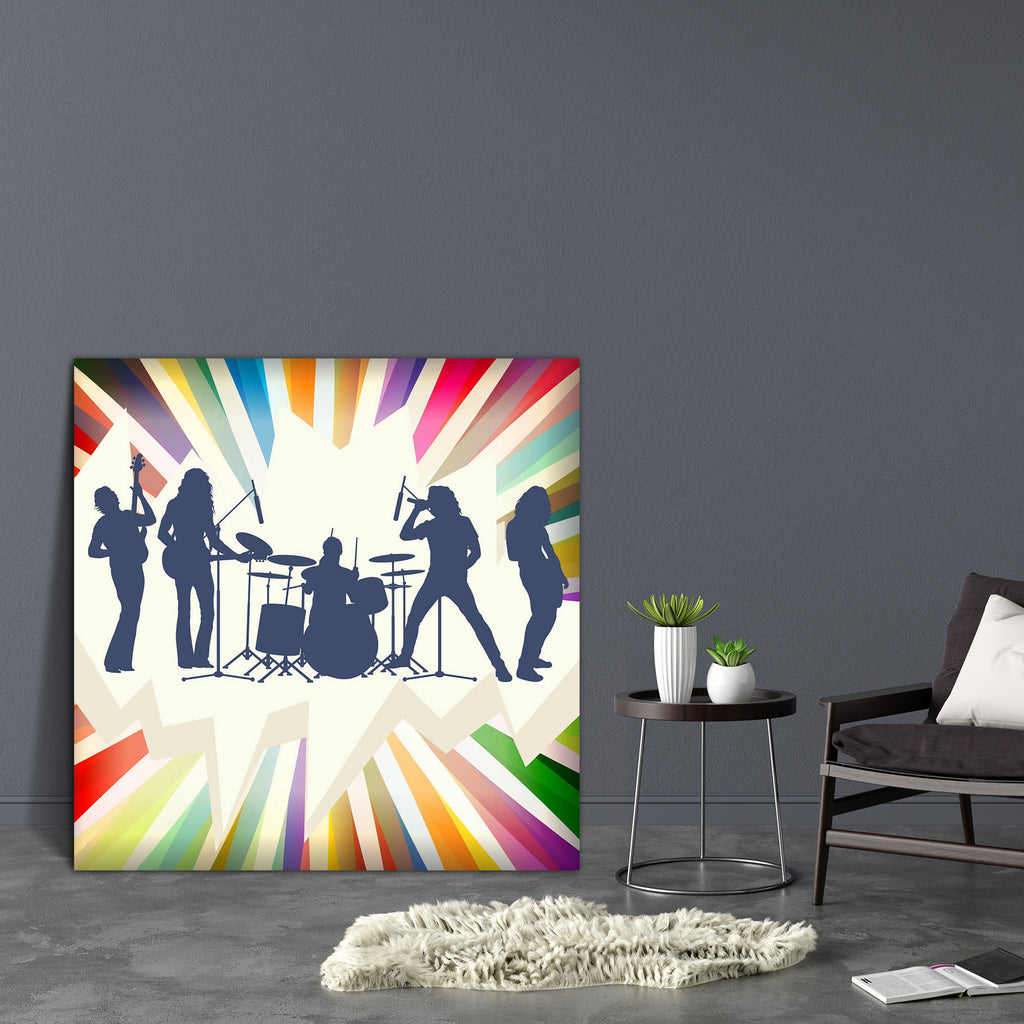 Rock Concert Band Canvas Painting Synthetic Frame-Paintings MDF Framing-AFF_FR-IC 5001365 IC 5001365, Dance, Entertainment, Festivals, Festivals and Occasions, Festive, Illustrations, Music, Music and Dance, Music and Musical Instruments, Musical Instruments, People, Pop Art, Metallic, rock, concert, band, canvas, painting, synthetic, frame, group, and, roll, festival, poster, background, bass, celebration, clapping, crowd, dark, drum, drummer, equipment, event, fans, guitar, guitarist, heavy, instrument, j